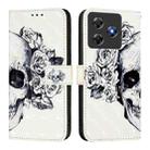 For Blackview Wave 8C 3D Painting Horizontal Flip Leather Phone Case(Skull) - 2