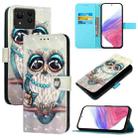 For Asus Zenfone 11 Ultra 3D Painting Horizontal Flip Leather Phone Case(Grey Owl) - 1