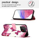 For Asus ROG Phone 8 3D Painting Horizontal Flip Leather Phone Case(Rose Butterfly) - 3