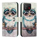 For Asus ROG Phone 8 3D Painting Horizontal Flip Leather Phone Case(Grey Owl) - 2