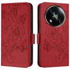 For itel RS4 Embossed Rose RFID Anti-theft Leather Phone Case(Red) - 2