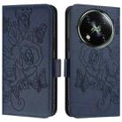 For itel RS4 Embossed Rose RFID Anti-theft Leather Phone Case(Dark Blue) - 2