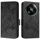 For itel RS4 Embossed Rose RFID Anti-theft Leather Phone Case(Black) - 2