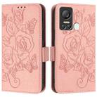 For itel S18 Embossed Rose RFID Anti-theft Leather Phone Case(Pink) - 2