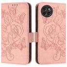 For itel S23 Embossed Rose RFID Anti-theft Leather Phone Case(Pink) - 2