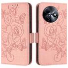 For itel S24 Embossed Rose RFID Anti-theft Leather Phone Case(Pink) - 2