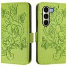 For itel A95 5G Embossed Rose RFID Anti-theft Leather Phone Case(Green) - 2