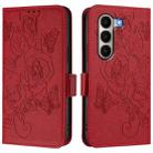 For itel A95 5G Embossed Rose RFID Anti-theft Leather Phone Case(Red) - 2