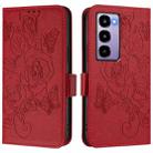 For itel City 100 Embossed Rose RFID Anti-theft Leather Phone Case(Red) - 2