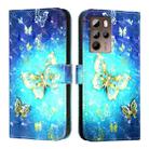 For HTC U24 Pro 3D Painting Horizontal Flip Leather Phone Case(Golden Butterfly) - 2