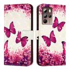 For HTC U24 Pro 3D Painting Horizontal Flip Leather Phone Case(Rose Butterfly) - 2