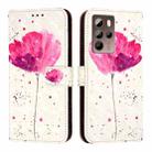 For HTC U24 Pro 3D Painting Horizontal Flip Leather Phone Case(Flower) - 2
