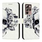 For HTC U24 Pro 3D Painting Horizontal Flip Leather Phone Case(Skull) - 2