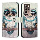 For HTC U24 Pro 3D Painting Horizontal Flip Leather Phone Case(Grey Owl) - 2