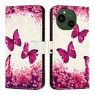 For Sharp Aquos 9 3D Painting Horizontal Flip Leather Phone Case(Rose Butterfly) - 2