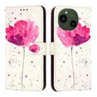 For Sharp Aquos 9 3D Painting Horizontal Flip Leather Phone Case(Flower) - 2