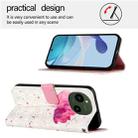 For Sharp Aquos 9 3D Painting Horizontal Flip Leather Phone Case(Flower) - 3