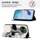 For Sharp Aquos 9 3D Painting Horizontal Flip Leather Phone Case(Skull) - 3