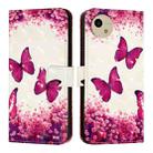 For Sharp Aquos wish4 3D Painting Horizontal Flip Leather Phone Case(Rose Butterfly) - 2