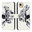 For Sharp Aquos wish4 3D Painting Horizontal Flip Leather Phone Case(Skull) - 2