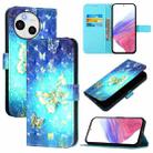 For Sharp Aquos Sense9 3D Painting Horizontal Flip Leather Phone Case(Golden Butterfly) - 1