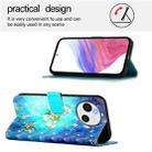 For Sharp Aquos Sense9 3D Painting Horizontal Flip Leather Phone Case(Golden Butterfly) - 3