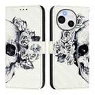 For Sharp Aquos Sense9 3D Painting Horizontal Flip Leather Phone Case(Skull) - 2