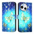 For Sharp Aquos Sense9 Plus 3D Painting Horizontal Flip Leather Phone Case(Golden Butterfly) - 2