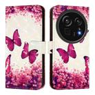For Sharp Aquos R9 Pro SH-54E 3D Painting Horizontal Flip Leather Phone Case(Rose Butterfly) - 2