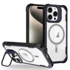 For iPhone 15 Pro Transparent Acrylic MagSafe Lens Holder Phone Case(Navy) - 1