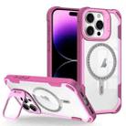 For iPhone 14 Pro Transparent Acrylic MagSafe Lens Holder Phone Case(Pink) - 1