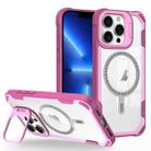 For iPhone 13 Pro Max Transparent Acrylic MagSafe Lens Holder Phone Case(Pink) - 1