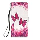For iPhone 12 Pro Max 3D Painting Horizontal Flip Leather Case with Holder & Card Slot & Wallet & Lanyard(Rose Red Butterfly) - 2