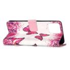 For iPhone 12 Pro Max 3D Painting Horizontal Flip Leather Case with Holder & Card Slot & Wallet & Lanyard(Rose Red Butterfly) - 5