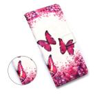 For iPhone 12 Pro Max 3D Painting Horizontal Flip Leather Case with Holder & Card Slot & Wallet & Lanyard(Rose Red Butterfly) - 6