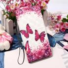 For iPhone 12 Pro Max 3D Painting Horizontal Flip Leather Case with Holder & Card Slot & Wallet & Lanyard(Rose Red Butterfly) - 7