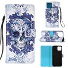 For iPhone 12 Pro Max 3D Painting Horizontal Flip Leather Case with Holder & Card Slot & Wallet & Lanyard(Cloud Ghost Head) - 1