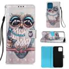 For iPhone 12 Pro Max 3D Painting Horizontal Flip Leather Case with Holder & Card Slot & Wallet & Lanyard(Owl) - 1