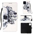 For iPhone 12 Pro Max 3D Painting Horizontal Flip Leather Case with Holder & Card Slot & Wallet & Lanyard(Skull) - 1