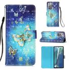 For Samsung Galaxy Note20 3D Painting Horizontal Flip Leather Case with Holder & Card Slot & Wallet & Lanyard(Gold Butterfy) - 1