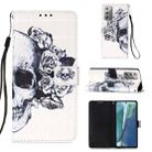 For Samsung Galaxy Note20 3D Painting Horizontal Flip Leather Case with Holder & Card Slot & Wallet & Lanyard(Skull) - 1