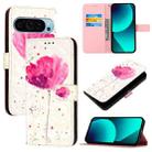 For Google Pixel 9 3D Painting Horizontal Flip Leather Phone Case(Flower) - 1