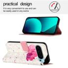 For Google Pixel 9 3D Painting Horizontal Flip Leather Phone Case(Flower) - 3