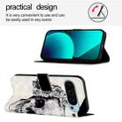 For Google Pixel 9 3D Painting Horizontal Flip Leather Phone Case(Skull) - 3