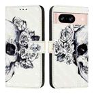 For Google Pixel 8 3D Painting Horizontal Flip Leather Phone Case(Skull) - 2