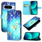 For Google Pixel 8 Pro 3D Painting Horizontal Flip Leather Phone Case(Golden Butterfly) - 1