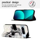 For Google Pixel 8 Pro 3D Painting Horizontal Flip Leather Phone Case(Skull) - 3