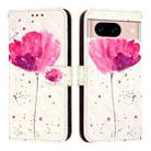 For Google Pixel 8a 3D Painting Horizontal Flip Leather Phone Case(Flower) - 2
