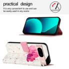 For Google Pixel 8a 3D Painting Horizontal Flip Leather Phone Case(Flower) - 3