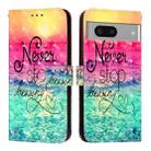 For Google Pixel 7 3D Painting Horizontal Flip Leather Phone Case(Chasing Dreams) - 2